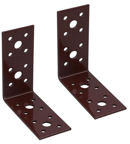 Angle Corner Bracket L-Shape Brace Fastener Plate 90mm x 90mm x 40mm 2PK