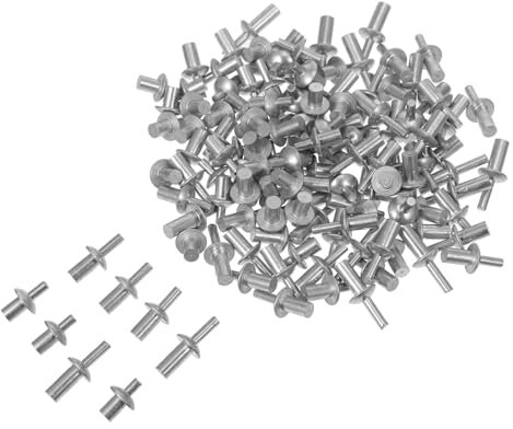 Cabilock 130pezzi Rivetti Testa Tonda Con Anima in Alluminio Da Pz Rivetti Ad Espansione Per Usi Domestici e Macchinari Assortimento Diverse Dimensioni