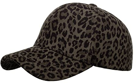 Cap Leoparden Unisex-Basecap Leo Print für Herren und Damen-Leopardenmuster Kappe Sommer Cappy Frauen Verstellbar Einfarbig Schildkappe Sport Schildkappen Schirmkappe Sonnenkappe Baseballmütze Outdoor