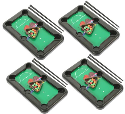ARTSEWPLY 4 Ensembles Mini Table de Billard Portable Ensemble de Jeux de Billard de Table pour Amusement Famille Entre pour Adultes