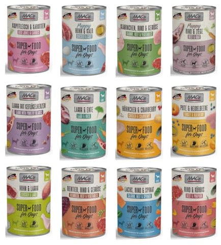 Mac's Hunde-Mix | Premium Nassfutter | 12 x 400 g (12 x 400 g, Mix 1)