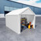 UISEBRT Tenda da magazzino, 3 x 4 m, impermeabile, con robusto telone in PE e telaio in acciaio, ideale come garage per attrezzi, attrezzi da giardino, pallet (bianco)