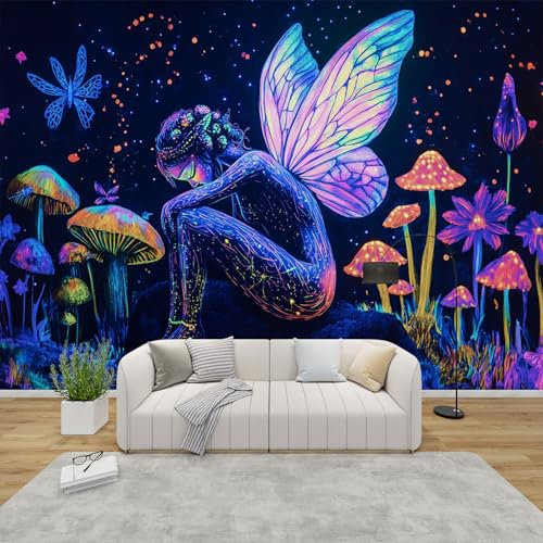 PaxGloz Fototapete Elfen Tapete Märchenhafte Tapeten Vliestapete Modern Wandtapete Wohnzimmer Schlafzimmer Kinderzimmer Wanddeko Motivtapeten 416 x 254 cm (B x H)