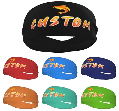 Personalisierte Sport-Schweißbänder für Männer und Frauen, individuelles Bandana mit Namen, Logo, Text, Stirnband zum Laufen, Fitnessstudio, Yoga, Basketball