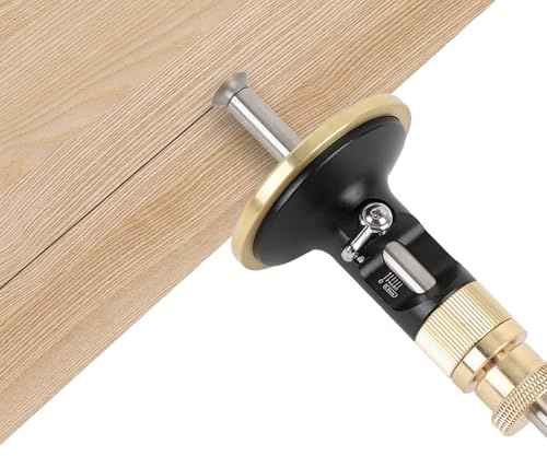 VISLONE Markiergerät mit Rad, Anreißwerkzeug für Holz mit Rollenschneider, Markierungsbereich 0-12 cm, Markierungsführung für Massivholz für Schreiner