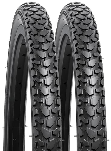 YunSCM 2Pcs Faltbare 22 Zoll Fahrradreifen 22x1.75 Mantel 47-457 Kompatibel mit 22X1.75 Stadt/Straße/Mountainbike Reifen