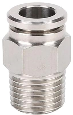 BSP/NPT Raccords pneumatiques 1/8-3/4, 304 en acier inoxydable à libération rapide Coude et mamelon (PC NPT, 6-03 (6 mm-3l8))