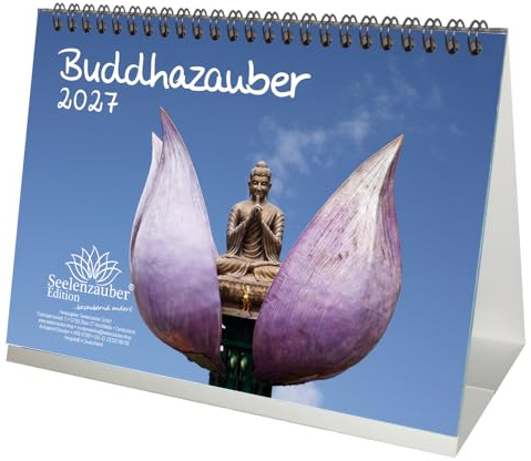 Buddhazauber DIN A5 Tischkalender für 2027 Zen Buddha Buddhismus Feng Shui - Seelenzauber