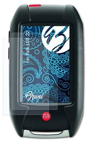 Bruni Schutzfolie kompatibel mit Falk LUX 22 Folie, glasklare Displayschutzfolie (2X)