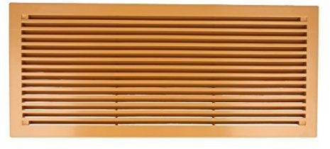 MS Beschläge® - Rejilla de ventilación para puerta (plástico, 290 x 125 mm), color haya