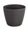 Round Flower Pot Planters for Indoor Outdoor Garden with Lovely Knitted Pattern in Stylish Pastel Colours (22cm, Anthracite)