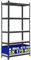 CLP Lagerregal 90X180X40 cm I Böden Bis Je 175 KG Belastbar I Metall-Steckregal, Farbe:schwarz, Größe:90x40x180 cm