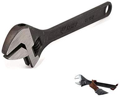 18 Inch Adjustable Spanner Wide Jaw with Long Handled for Bike Car Maintenance Workshop and DIY