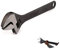 18 Inch Adjustable Spanner Wide Jaw with Long Handled for Bike Car Maintenance Workshop and DIY