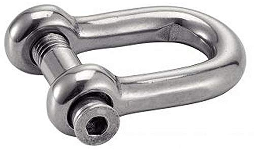 5X Schäkel Gerade m. Innensechskant Feinguss 6 Edelstahl A4