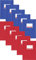 Brunnen Hefthülle/Heftumschlag (Folie, mit Namensschild) (A4 | 5x blau + 5x rot)