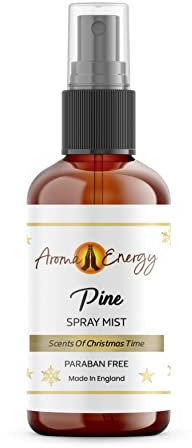 Aroma Energy Christmas Pine Fragrance Oil Room Spray - Fragrant Xmas Scented Home Mist Spritz, 10ml