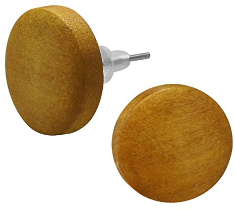Soul-Cats 1 Paar Holz Ohrstecker in drei natürlichen Farben braun beige schwarz, einzeln oder als Set