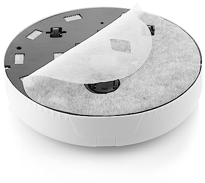 InnovaGoods® Recambios de Mopa para Robots de Limpieza, Material de Microfibra, Diseño Adaptable, Color Blanco, Diseño Ultrafino, Incluye Pack de 50 uds, Medidas Aprox.: Ø 23 cm.