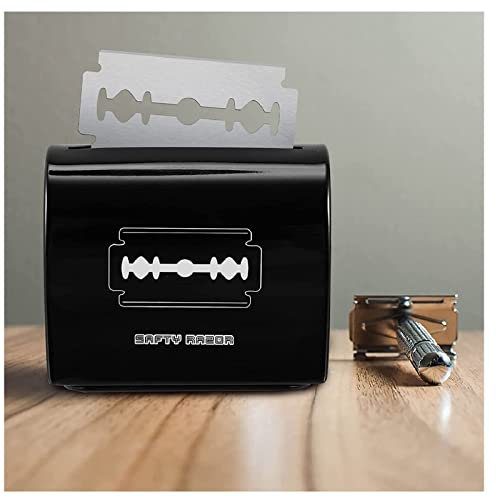 Razor Blade Disposal Case Double Edge Safety Razor Blade Bank for Safety Razor Blade Storagement, Safe Storage Bank for Used Razors Blades