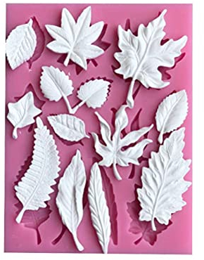 Cestony Silikonformen in Blattform für DIY-Kuchen, Fondant, Kekse, Kekse, Seife, Zucker, Pudding, Schokolade, harte Süßigkeiten, Dessert, Kerzendekoration
