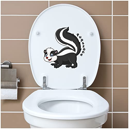 Deko Aufkleber WC Deckel Toilettendeckel Bad Badezimmer Klo Funsticker Toilettensitz Klodeckel lustiger Spruch selbstklebend (R173-14 Pupszone)
