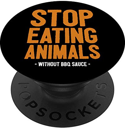 Stop Eating Animals - Funny Anti Veganismus Nicht Vegan PopSockets mit austauschbarem PopGrip