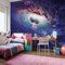 Wallepic Selbstklebende Fototapete Natur Himmel Nacht Kosmos Nacht 450 x 300 Moderne Tapete XXL Sterne Planet Galaxie Wohnzimmer Schlafzimmer Büro Flur Wandtapete Br. 450 cm x Hö. 300 cm