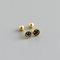 Damen-Ohrstecker Ohrringe 925 Sterling Silber Glücklächeln Blauer Emaille Spirale Perle Ohrstecker for Frauen Minimalist Nette Smiley Durchbohrte Schmuck Creativity Ohrringe ( Gem Color : Black Gold )