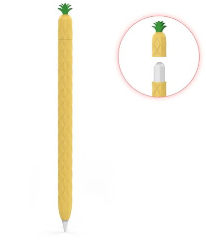 BEYEE Silikon Soft Case für Apple Pencil 2nd Gen (Cute Fruit Shape Design) Schutzhülle Kompatibel mit Apple Pencil 2nd Generation iPad Pro 11 12,9 Zoll (Gelb)