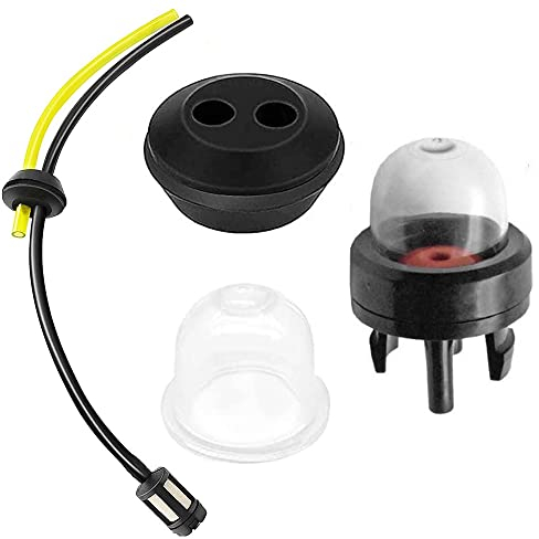 Universal 1 Set Benzinfilter Kit Benzinschlauch Dichtung für Motorsense Erdbohrer Heckenschere Freischneider Hochentaster Trimmer Mower, mit Allgemeine Snap-in-Primer-Birne (1 Set)
