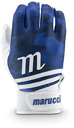 MARUCCI CRUX Baseball-Schlaghandschuh für Erwachsene, Königsblau, Größe S