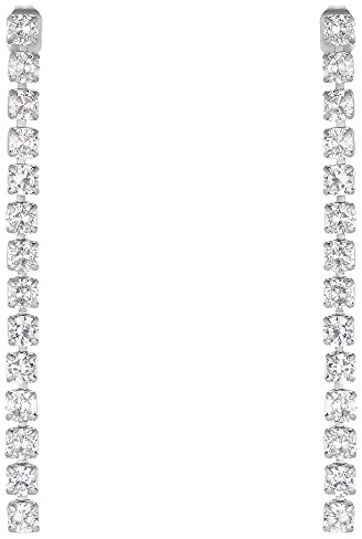 Heideman Ohrringe Noelle Damen Set Edelstahl mit Zirkonia weiß | Hänger-Set mit Glitzerstein zum Wechseln, tolle Geschenkidee zum Geburtstag, hautfreundlich und nickelfrei