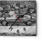Modern Wanduhr Auto Ford Mustang 30x30cm Quadrat Klein Wand Uhr Glas Analog Zimmeruhren Küche Büro Wohnzimmer Glasuhr Wall Clock Dekoration Design Wanddekoration Küchenuhr C4AC30x30-5011