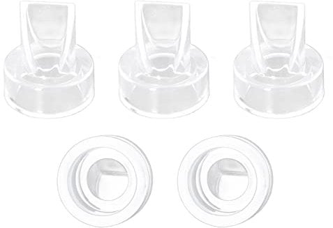 Kit de Repuesto de Válvula de Pico de Pato de 5 Uds, Válvula de Bomba de Bebé de Silicona de Grado Alimenticio Transparente, Adecuada para Madre Y Bebé