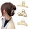 3 Pcs Hair Clips Large Metal Hair Claw Clips Golden Hollow Non-slip Hair Claw Parsimonious Hair Barrettes for Women and Girls Thin Thick Hair