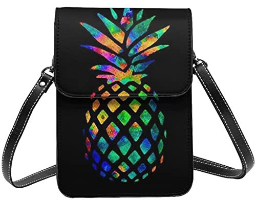 AABSTBFM Ananas-Umhängetasche für Damen und Mädchen, Geldbörse, Handtaschen, PU-Leder, Handytasche, Geldbörse, Ananas, Einheitsgröße