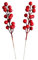 30 steli artificiali di bacche rosse, bacche rosse natalizie, rami di agrifoglio, per decorazioni natalizie, feste, 20 cm, professionali e alla moda
