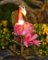 Yeomoo Rosa Flamingo Gartenfiguren Solar Gartendeko für Draußen: Lustige Flamingo Trinken auf dem Schaukelstuhl Deko für Wohnzimmer Garten Geschenke für Frauen Mama Geburtstagsgeschenk Balkon 21CM