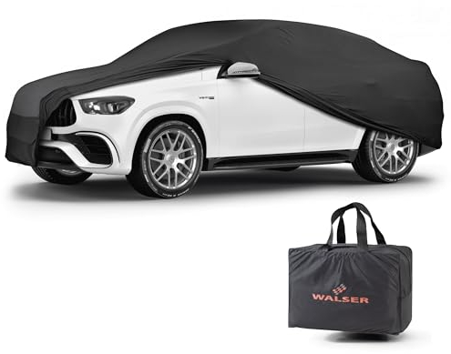 WALSER bâche d'intérieur pour voiture Indoor Stretch, Bâche complet pour l'intérieur, étanche à la poussière pour SUV/VAN Taille 10 noir