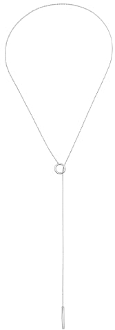 Breil, Flow Collection, Damenhalskette mit Anhänger aus Edelstahl, Bilux-Finish, Verschluss mit Ring, Verstellbare Länge 70 cm, Geschenkideen für Frauen