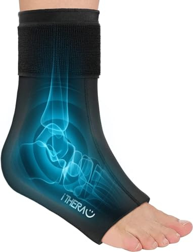 I-THERA-U Poche de Glace Cheville - Réutilisable Chaussettes Refrigerantes, Compresse Froide Poche De Glace En Gel pour douleurs à la cheville, La Tendinite d'Achille, Fasciite Plantaire Grande