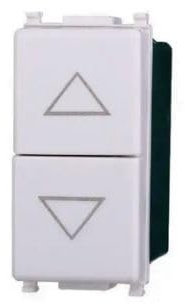 IXTRIMA Pulsante Doppio Interbloccato Saliscendi 10A Colore Bianco Compatibile Con plana EV1204