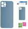 Globalstock Vitre arrière de Cache Batterie Remplacement - Coque Cache Batterie Compatible pour iPhone 12 Pro Bleu + adhésif et Kit Outils