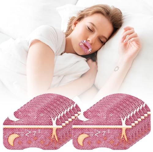 Kabwea 30 StüCk Erwachsene Schlaf Mund Tapes,Nasenpflaster, Anti Schnarch, Mouth Tape, Nose Strips, Nasenpflaster Besser Atmen, Schnarchstopper, Nasenstrips, Schnarchen