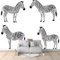 Vliestapete Weiß Wand Deko tapete Einfaches Tier Zebra tapete 250 x 175 cm Panoramawandbilder Für Wohnzimmer Und Schlafzimmer Große tapete Dekoration Tapete Wandschutzfolie