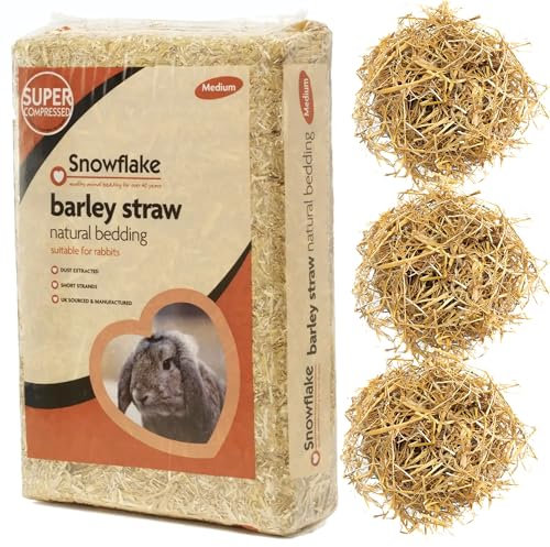 STORM TRADING GROUP Soft Flake Barley Straw Medium Animal Bedding For Rabbit & Tortoise (1.6KG (2 Bags))