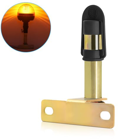 Biqiure 1 x Leuchtfeuer-Halterung, rotierende, blinkende, bernsteinfarbene Leuchtfeuer-Halterung, flexible DIN-Stangen-Basis, Halterung für Traktor-Leuchte, drehbare Warnleuchte, seitliche Montage, 90