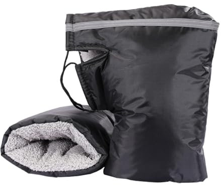 Gants De Moto Hiver Epais - Gants Imperméable Chauffant Guidon De Protection | Gants De Guidon Universels Gants De Moto | Thermique En Polaire Gants Chaud De Protection Poignets Pour Motocyclette Vélo