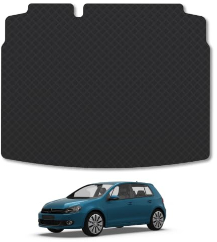 VW Golf (2009-2013) 3mm Rubber Boot Mat | Tailored Fit Durable Boot Liner Full Coverage Protection Waterproof Accessories Easy Clean Anti Slip Made in the UK